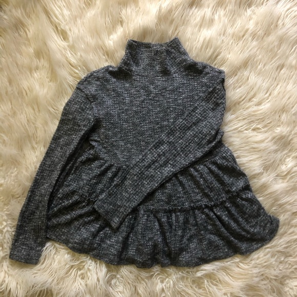 Anthropologie turtleneck babydoll thermal top - Picture 3 of 7